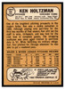 1968 Topps Ken Holtzman #60 VG-EX back of card