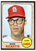 1968 Topps Dave Ricketts #46 Low Grade - Creases front of card