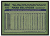 1982 Topps Mark Belanger #776 Low Grade back of card