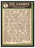 1967 Topps Frank Robinson / Hank Bauer / Brooks Robinson #1 The Champs HOF Low Grade back of card