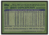 1982 Topps Dave Concepcion #660 Good back of card