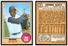 1968 Topps George Scott #233 Low Grade front and back of card