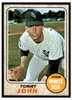 1968 Topps Tommy John #72 Low Grade - Creases front of card