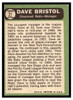 1967 Topps Dave Bristol #21 Good back of card