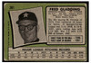 1971 Topps Fred Gladding #381 Low Grade - Creases back of card