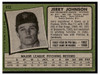 1971 Topps Jerry Johnson #412 Low Grade - Creases back of card