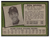 1971 Topps Don Wilson #484 Low Grade — Example B back of card