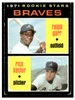 1971 Topps Ralph Garr / Rick Kester #494 Rookie Stars Low Grade front of card