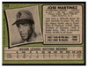 1971 Topps Jose Martinez #712 Low Grade back of card