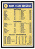 1970 Topps New York Mets Team (World Champions) / Nolan Ryan #1 Team HOF Low Grade back of card