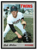 1970 Topps Bob Miller #47 50th Anniversary stamped buyback Low Grade — Example B front of card