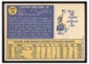 1970 Topps Clay Kirby #79 Low Grade back of card