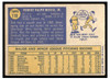 1970 Topps Bob Moose #110 Low Grade — Example B back of card