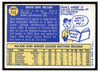 1970 Topps Dave Nelson #112 50th Anniversary stamped buyback Low Grade back of card