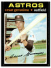 1971 Topps Cesar Geronimo #447 Rookie Card Low Grade - Creases front of card