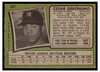 1971 Topps Cesar Geronimo #447 Rookie Card Low Grade - Creases back of card