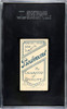 1910 T206 Hal Chase Throwing, Dark Cap Piedmont 350 SGC A back of card