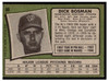 1971 Topps Dick Bosman #60 Low Grade back of card