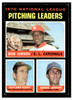 1971 Topps NL Pitching Leaders (Bob Gibson / Gaylord Perry / Fergie Jenkins) #70 League Leaders HOF Low Grade front of card