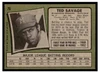 1971 Topps Ted Savage #76 Low Grade back of card