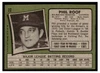 1971 Topps Phil Roof #22 Low Grade back of card