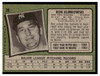 1971 Topps Ron Klimkowski #28 Low Grade back of card