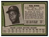 1971 Topps Hal King #88 Low Grade back of card