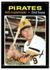 1971 Topps Bill Mazeroski #110 HOF Low Grade front of card
