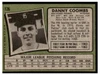 1971 Topps Danny Coombs #126 Low Grade back of card