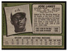 1971 Topps Jose Laboy #132 Low Grade back of card