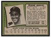 1971 Topps Frank Quilici #141 Low Grade back of card