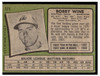 1971 Topps Bobby Wine #171 Low Grade back of card