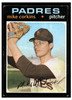 1971 Topps Mike Corkins #179 Rookie Card Low Grade front of card