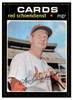 1971 O-Pee-Chee Red Schoendienst #239 HOF Good front of card