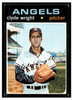 1971 Topps Clyde Wright #240 Low Grade - Creases front of card