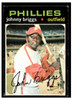 1971 Topps Johnny Briggs #297 Low Grade - Creases front of card