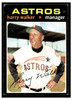 1971 Topps Harry Walker #312 Low Grade - Creases front of card