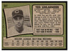 1971 Topps Ted Uhlaender #347 Low Grade back of card