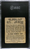 1948 Leaf Mizell Platt #159 SGC 1 back of card