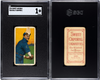 1910 T206 Billy Campbell SGC 1 front and back of card