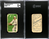 1910 T206 Chief Meyers SGC 1 front and back of card