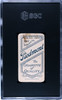 1910 T206 Moose McCormick Piedmont 350 SGC 2 back of card