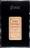 1909 T206 Whitey Alperman Sweet Caporal 150 SGC 1 back of card