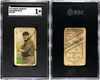 1910 T206 George Mullin With Bat Piedmont 350 SGC 1 front and back of card