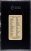 1909 E28 Philadelphia Caramel Tapir Zoo Cards SGC 1.5 back of card