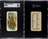 1909 E28 Philadelphia Caramel Otter Zoo Cards SGC 1 front and back of card