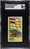 1909-1911 T59 Flags of all Nations Orange Free-State Recruit Little Cigars SGC 5 front of card