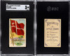 1909-1911 T59 Flags of all Nations Samoa Recruit Little Cigars SGC 3 front and back of card