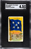 1909-1911 T59 Flags of all Nations Victoria Recruit Little Cigars SGC 4.5 front of card