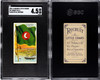 1909-1911 T59 Flags of all Nations Turkey Merchant Flag Recruit Little Cigars SGC 4.5 front and back of card